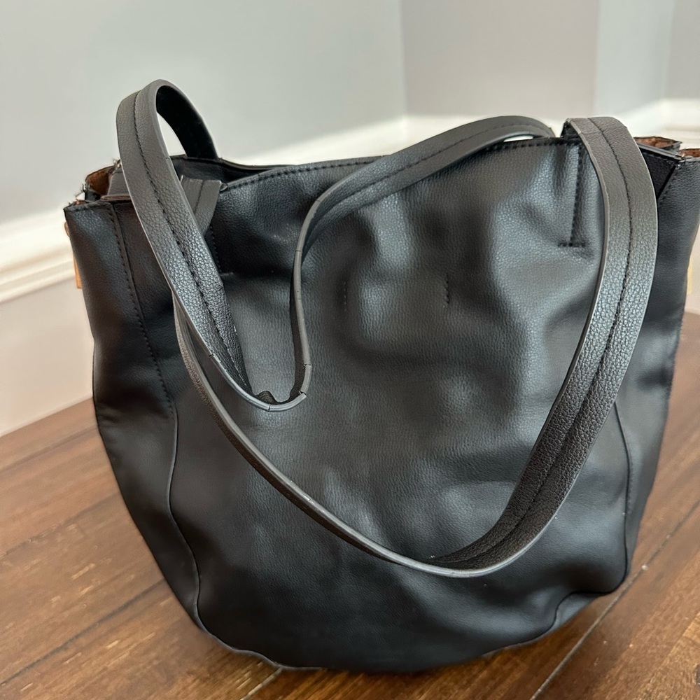 Anthropologie faux leather tote bag - Picture 11 of 16